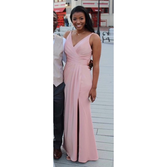 Faviana | 7755 Dusty Pink Evening Dress - Picture 6 of 7